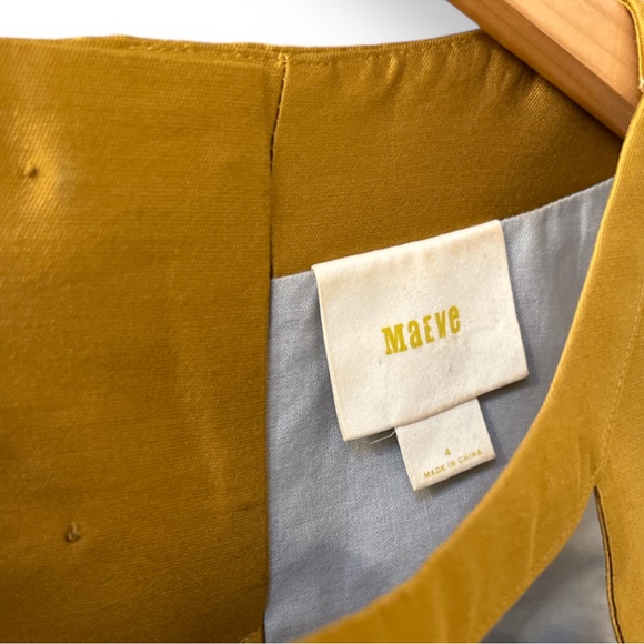 Anthropologie Maeve Dress | Gold Chardonnay Sheen Cut Out Mini | Size 4 | $55 - Picture 2 of 8